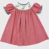 Little Girls (0-2 Years) | * Lulu Bebe Emma Cafe Beignet Smock Bishop Emma-32-Cbg Lulu-Bebe Hot Selling Red