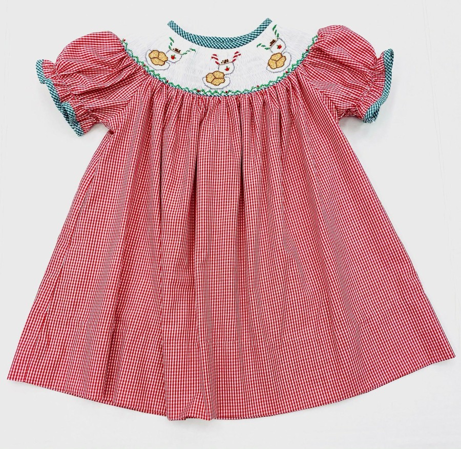 Little Girls (0-2 Years) | * Lulu Bebe Emma Cafe Beignet Smock Bishop Emma-32-Cbg Lulu-Bebe Hot Selling Red