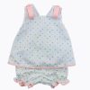 Little Girls (0-2 Years) | * Abby Birthday Dot Bloomer Set With Pink Ribbon Lulu-Bebe Clearance Sale Mult