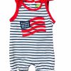 Little Girls (0-2 Years) | * Applique American Flag Girl Romper Be Mine Outlet