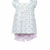 Little Girls (0-2 Years) | * Celine Cherry Square Neck Bloomer Set The Proper Peony Excellent Whpk