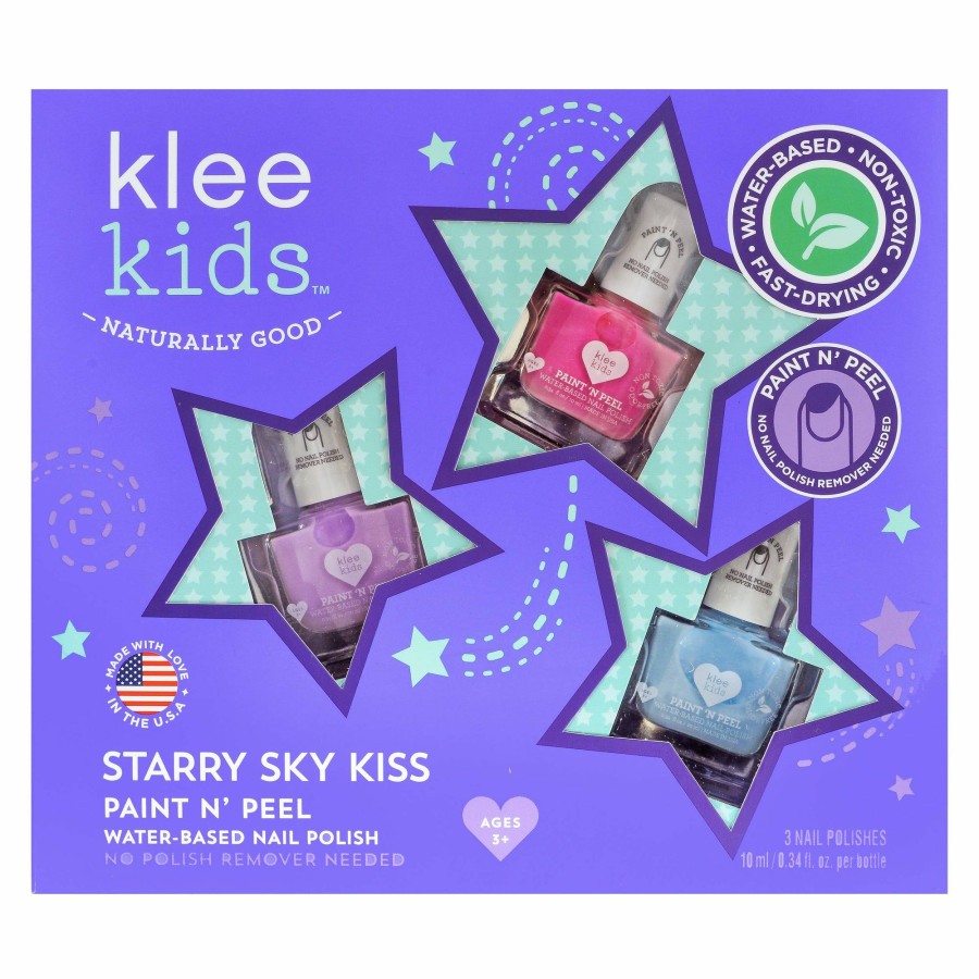 Gifts & Accessories | * Klee Kids Water-Based Nail Polish Set Starry Sky Kiss Klee Naturals New Stry