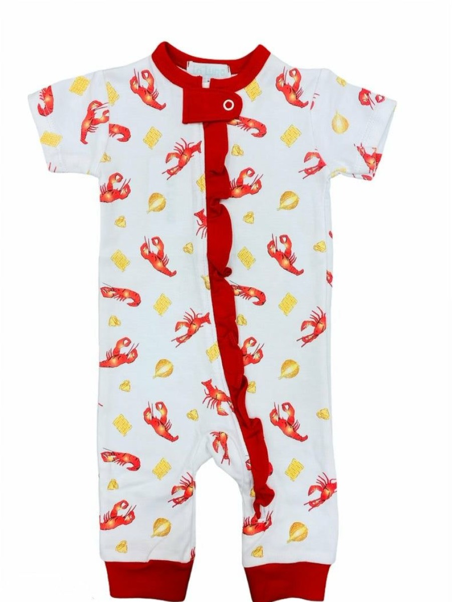 Little Girls (0-2 Years) | * La Luna Crawfish Ruffle Zipper Pajama Excellent Quality Rdmu