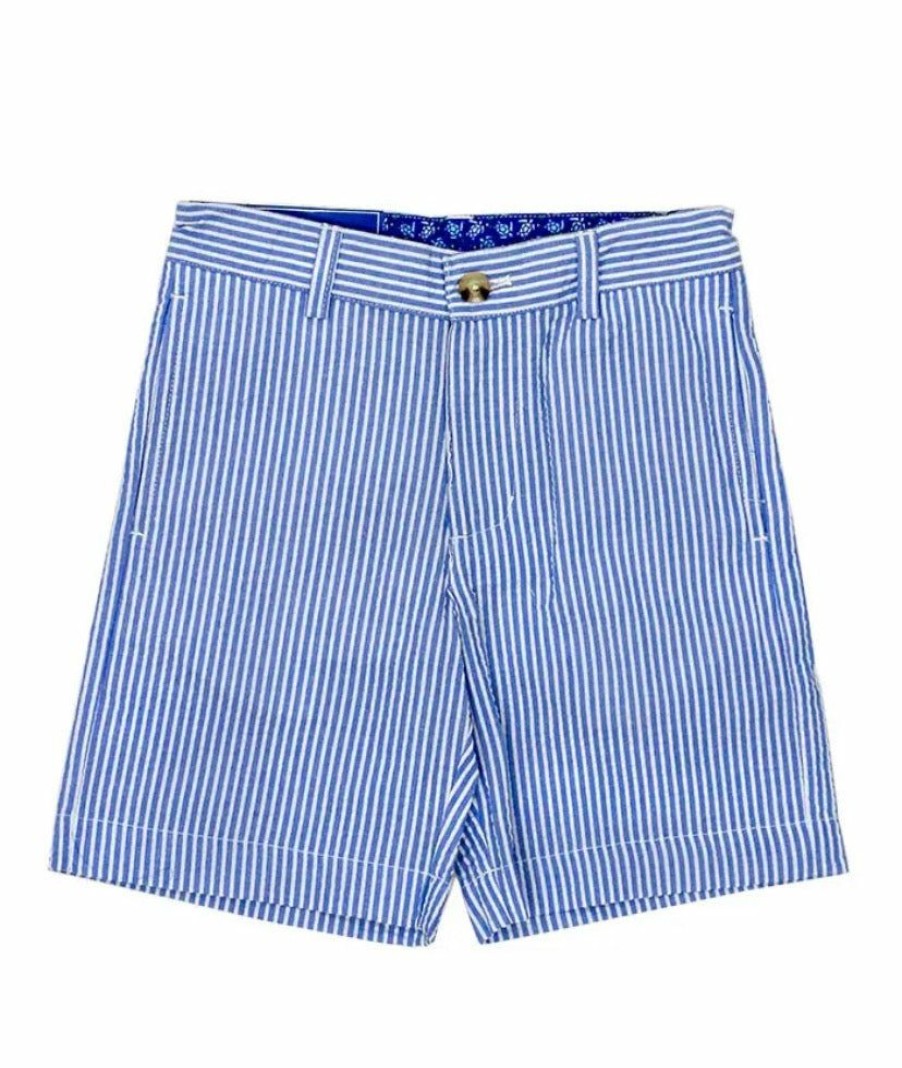 Bailey Boys | * Bailey Boys Pete Short Stripe Seersucker Best Quality Blue