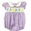 Little Girls (0-2 Years) | * Lulu Bebe Rosie Mardi Gras Crawfish Smocked Bubble Lulu-Bebe Attractive Lav