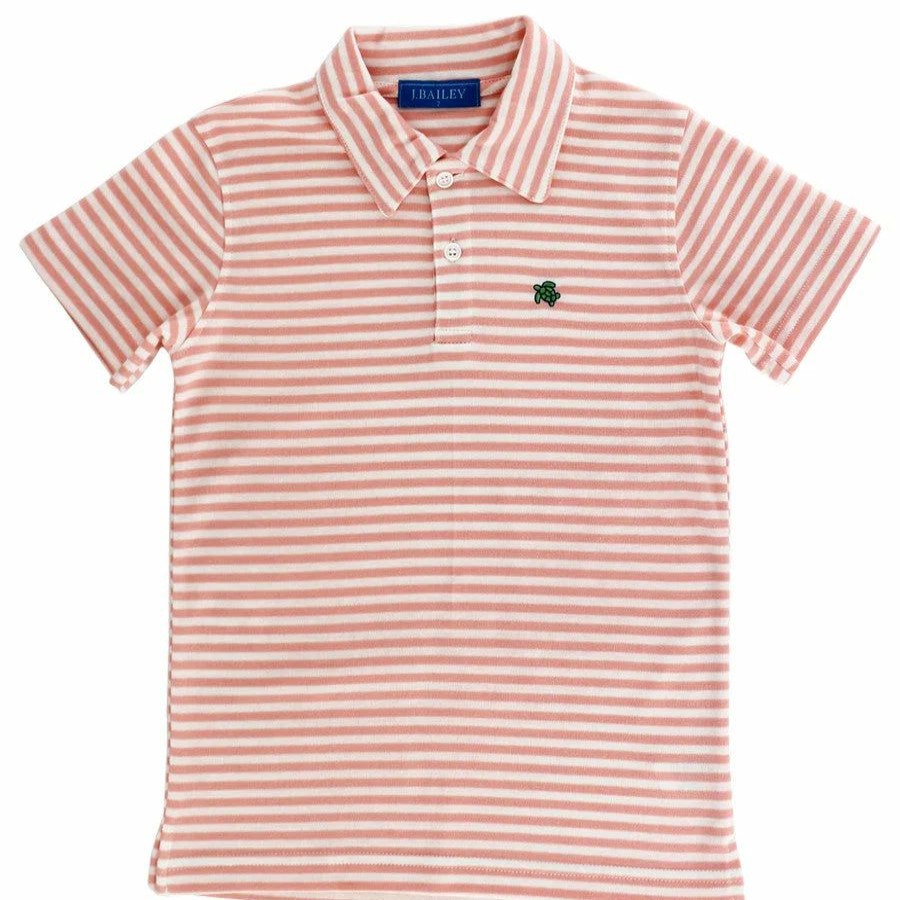 Bailey Boys | * Bailey Boys Short Sleeve Stripe Tangerine/White Top Sell Tngw