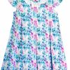 Little Girls (0-2 Years) | * Lulu Bebe Water Color Pintuck Dress With Ruffle Collar Lulu-Bebe Tendy Style Mult