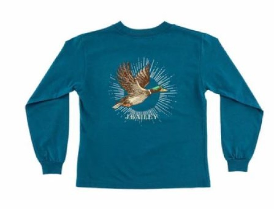 Bailey Boys | * J. Bailey Long Sleeve Logo Shirt Duck On Bailey Boys High Quality Teal