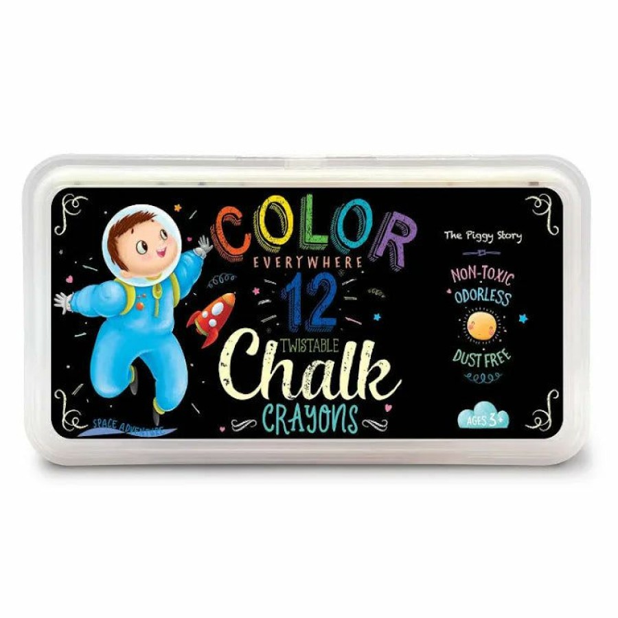 Toys | * Color Everywhere Chalk Crayons Space Adventure The Piggy Story Flash Sale