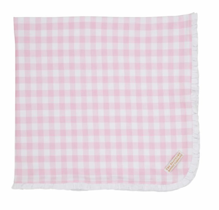 Gifts & Accessories | * Baby Buggy Blanket Palm Beach Pink Gingham With Worth Avenue White The Beaufort Bonnet Co Discount Sale