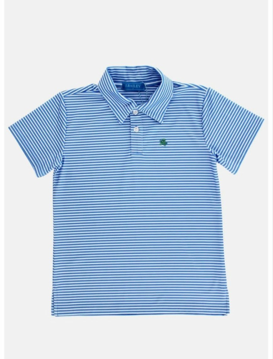 Bailey Boys | * Henry Performance Short Sleeve Stripe Polo-Blue/White Bailey Boys Attractive Blwh