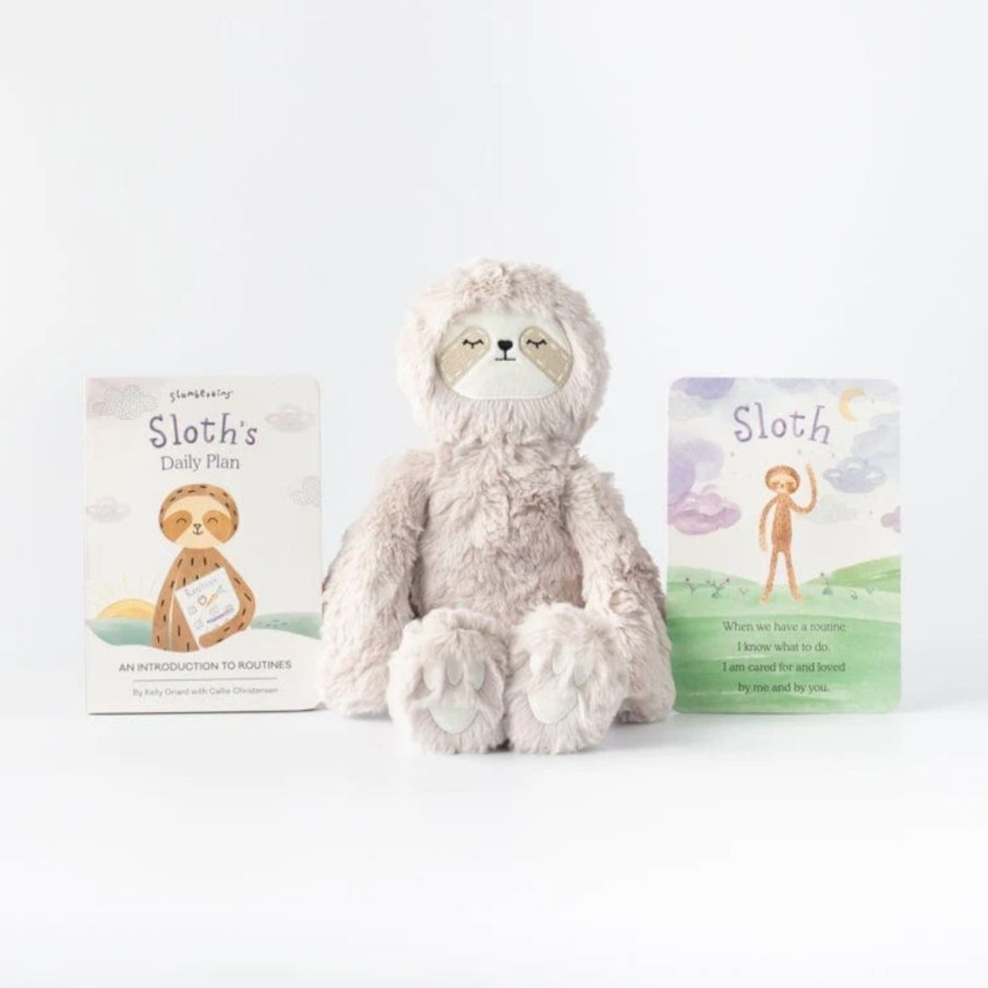 Toys | * Slumber Sloth Silken With Book Slumberkins Tendy Style Sand