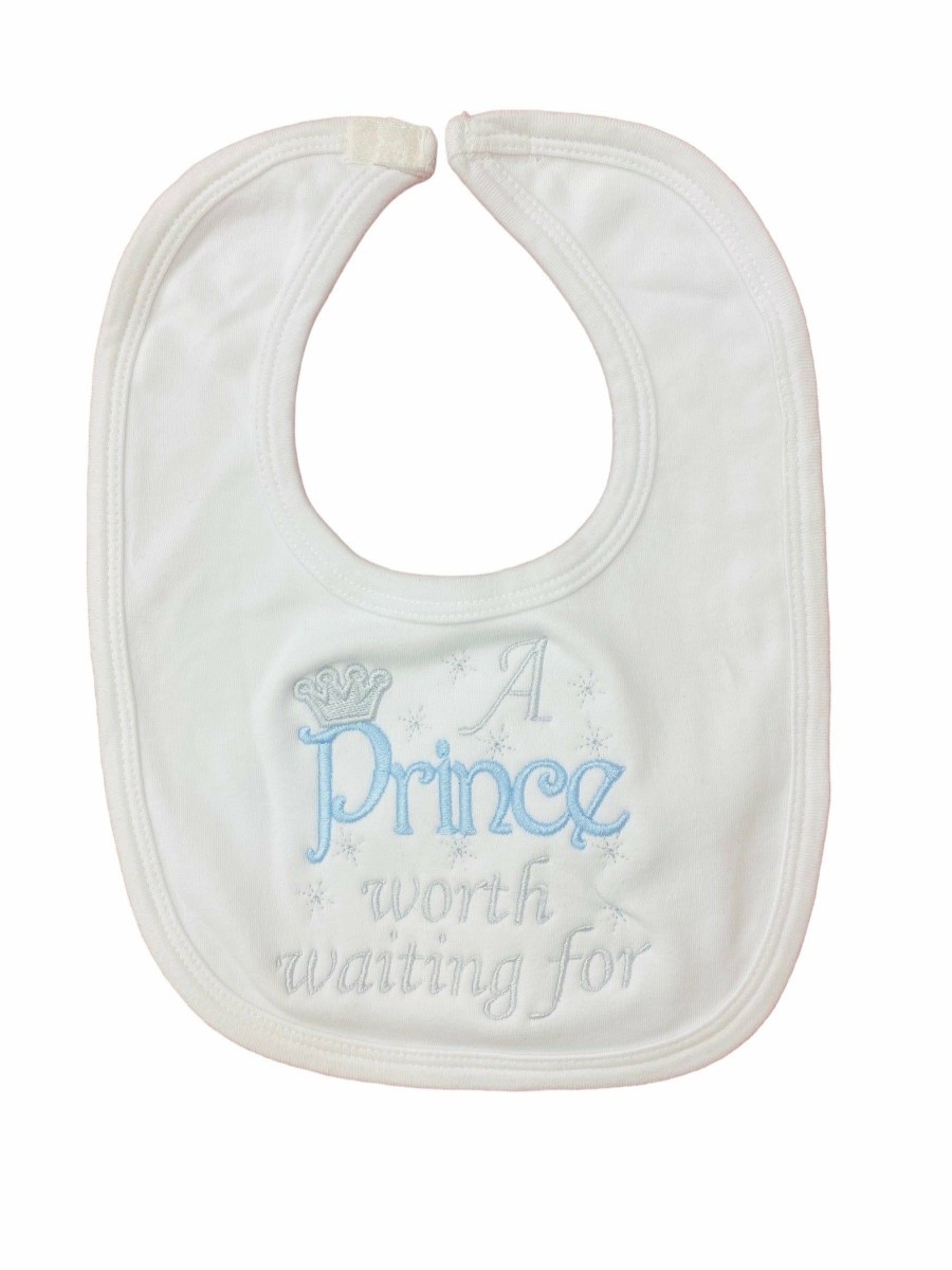 Little Boys (0-2 Years) | * Prince Worth Waiting For Bib Sugarbug'S Closet 100% Guarantee Wht