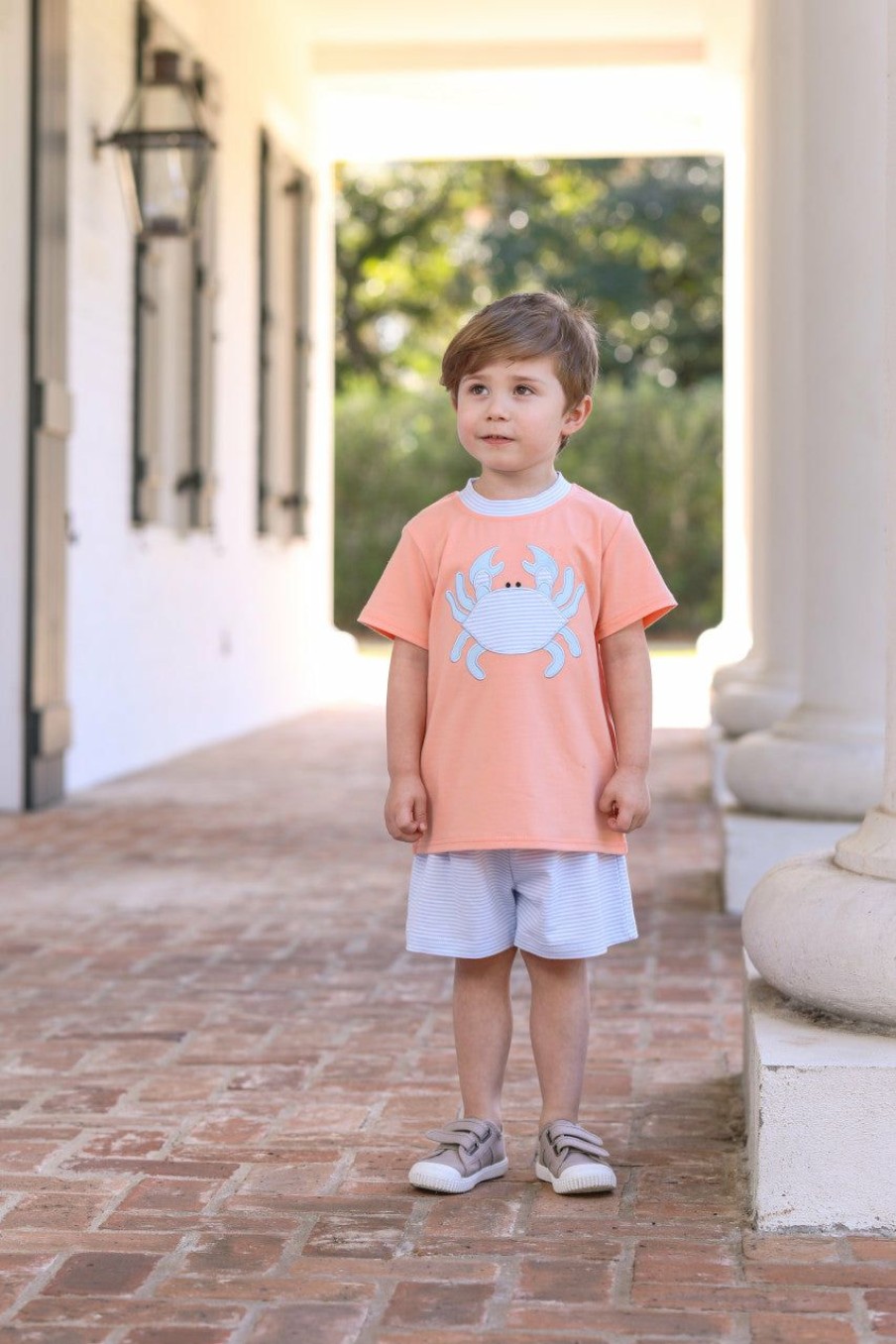 Baby Boys | * Crab Applique Short Set Trotter Street Kids Excellent