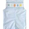 Baby Boys | * Lulu Bebe Smocked Seashell Shortall Lulu-Bebe Bestsellers Lblu