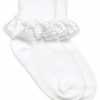 Gifts & Accessories | * Jefferies Socks Stripe Lace Turn Cuff Socks 1 Pair Online Sales Wht