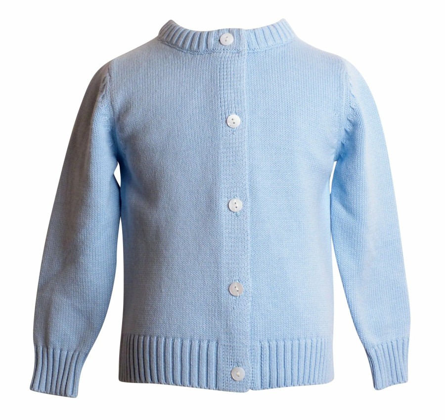 Little Girls (0-2 Years) | * The Yellow Lamb Carey Cardigan Light Blue Cut Price Ltbl