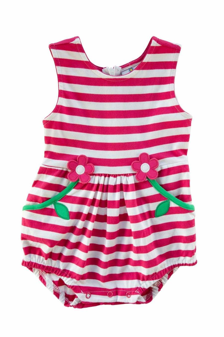 Little Girls (0-2 Years) | * Florence Eiseman Baby Girls Stripe Romper With Flowers Online Discount Hpnk