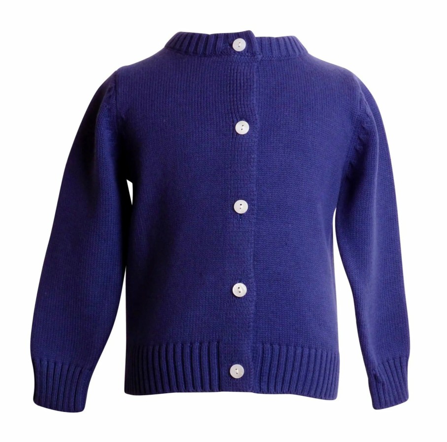 Little Girls (0-2 Years) | * The Yellow Lamb Carey Cardigan Popular Navy