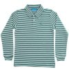 Bailey Boys | * Harry Long Sleeve Polo Teal/White Stripe Bailey Boys Premium Tlwh