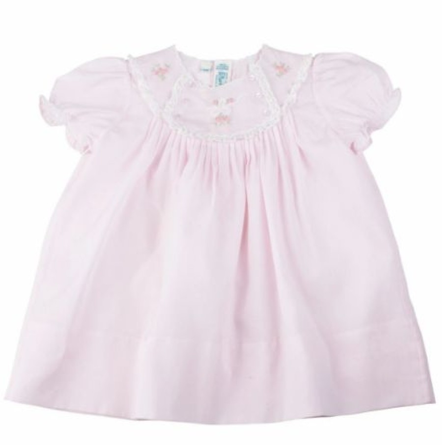 Little Girls (0-2 Years) | * Vintage Bow Collection Dress 86552 Feltman Cut Price Pink