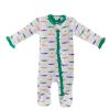 Little Girls (0-2 Years) | * La Luna Mardi Gras Gator Ruffle Footie Pajama Best Price Mult