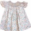 Little Girls (0-2 Years) | * Emma Pink & Blue Floral Smocked Bishop Dress Lulu-Bebe Quick Delivery Mult