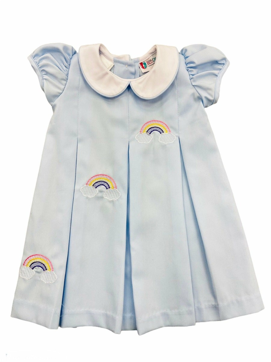 Little Girls (0-2 Years) | * Lulu Bebe Dana Rainbow Embroidered Dress Lulu-Bebe Clearance Sale Blmu