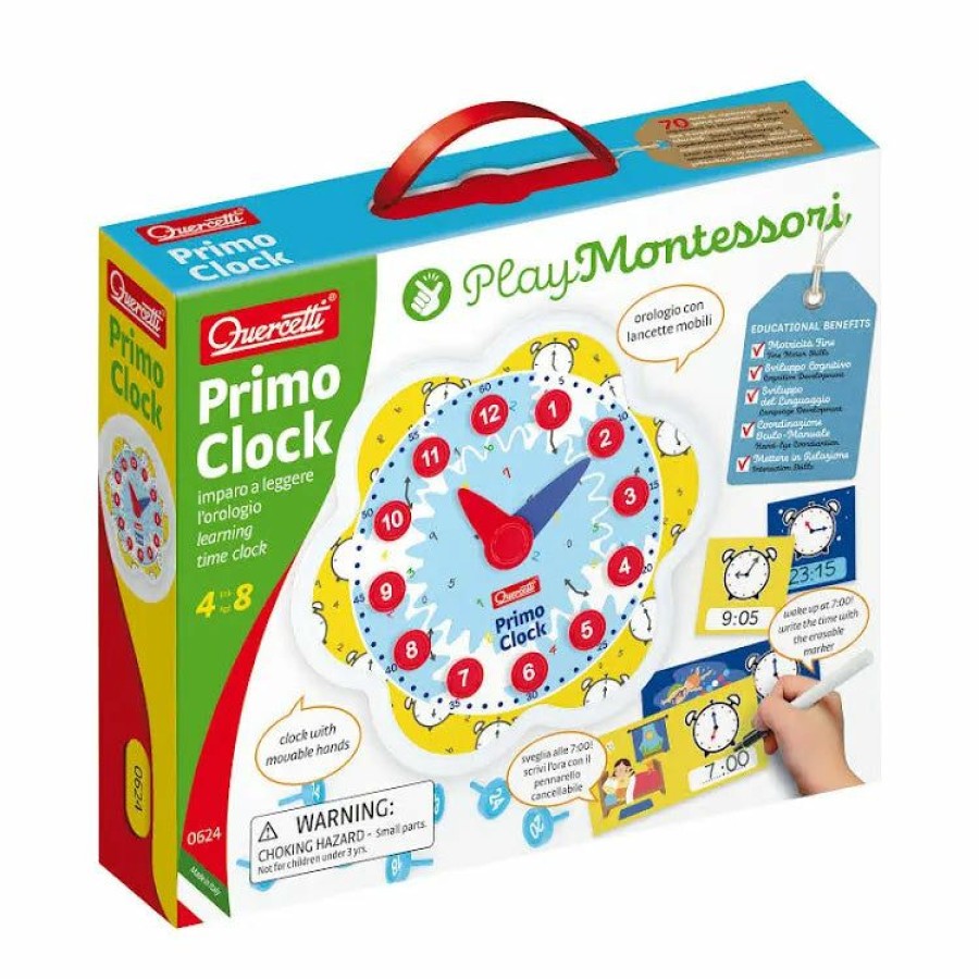 Toys | * Play Montessori Primo Clock Quercetti Clearance Sale