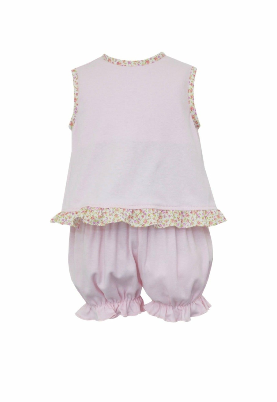 Little Girls (0-2 Years) | * Elsa Floral Bloomer Set Petit Bebe Limited Edition Pink