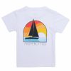 Little Boys (0-2 Years) | * Baby Performance Short Sleeve Tee Sailboat- White Properly Tied Flash Sale Wht