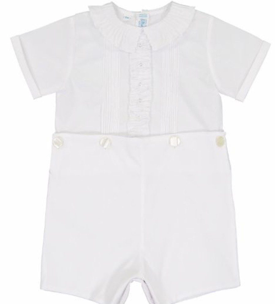 Little Boys (0-2 Years) | * Vintage White Ruffled Bobby Suit 23981 Feltman Discount Store Wht