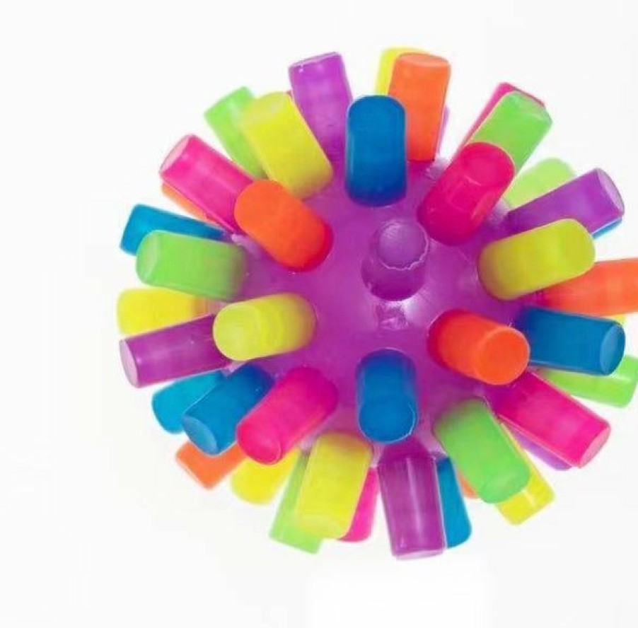 Toys | * Pop Of Color Light Up Spike Bouncy Ball-Purple Two'S Co. Best Sellers Prpl