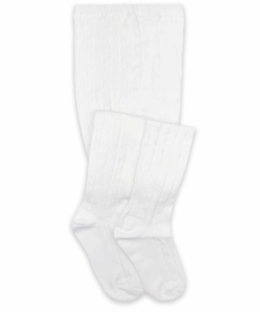 Gifts & Accessories | * Jefferies Socks Classic Cable Tights 1 Pair White Premium Wht