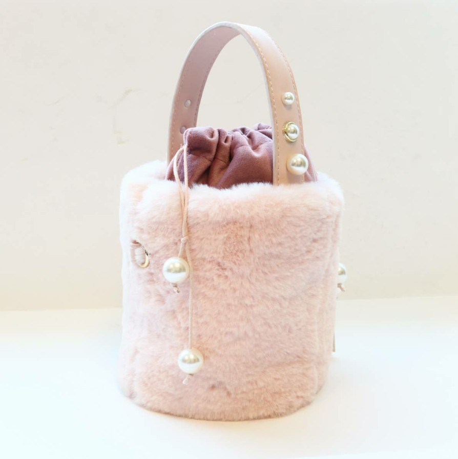 Gifts & Accessories | * Furry Bucket Purse Doe A Dear Best Sale Pink