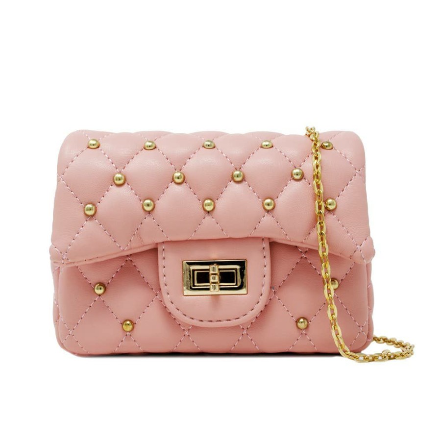 Gifts & Accessories | * Classic Quilted Stud Mini Handbag Tiny Treats And Zomi Gems Fashion Pink