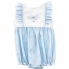 Little Girls (0-2 Years) | * Bow Shadow Work Romper Short Bailey Boys Latest Blue