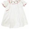 Little Girls (0-2 Years) | * Emma Smocked Holiday Bishop Dress Lulu-Bebe Sale Wht