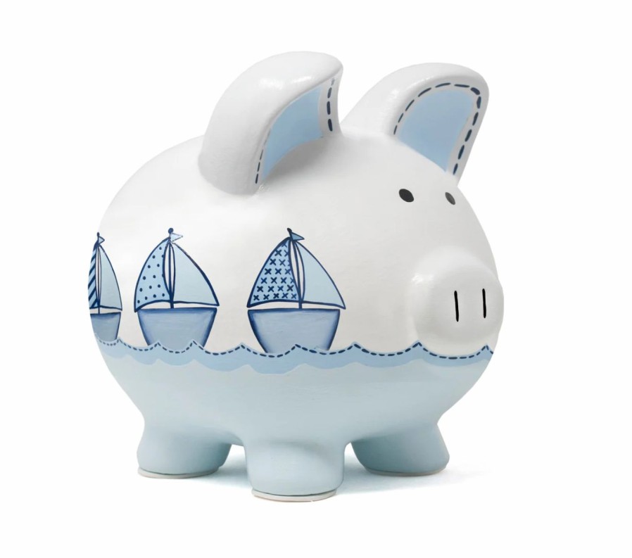 Gifts & Accessories | * Triple Sailboat Piggy Bank Child To Cherish Reliable Quality