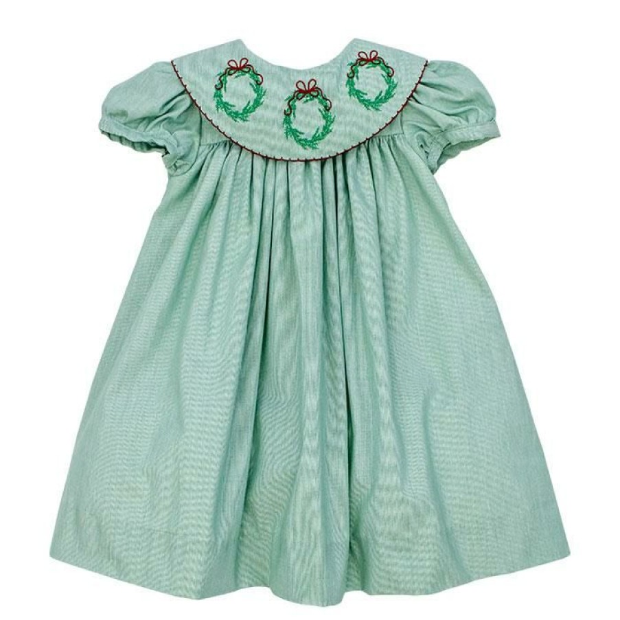 Little Girls (0-2 Years) | * Bailey Boys Holly & Wreaths Float Dress Classical Grn