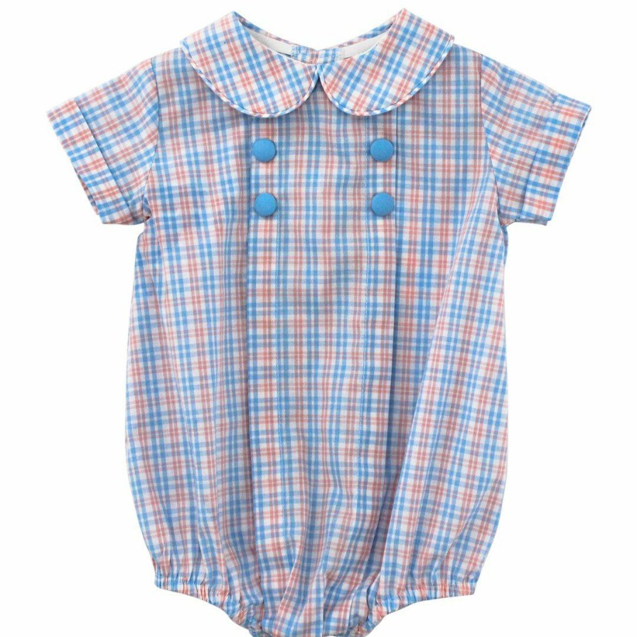 Little Boys (0-2 Years) | * Augusta Plaid/Sky Dressy Bubble Short Bailey Boys Classical Blor