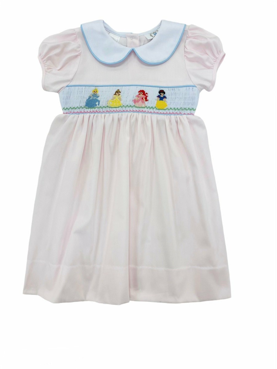 Little Girls (0-2 Years) | * Rose Princess Smocked Waist Dress Lulu-Bebe Promotion Pink