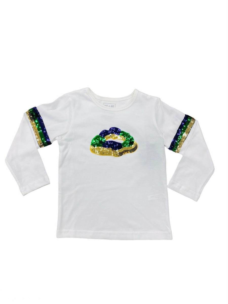 Little Girls (0-2 Years) | * Mardi Gras Sequin King Cake Shirt Me-Me Special Offers Mgkc