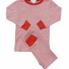 Little Girls (0-2 Years) | * La Luna Stripe Pajama Set Reliable Quality Red