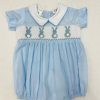 Little Boys (0-2 Years) | * Noah Smock Bunny Boy Bubble Lulu-Bebe Lower Prices Blue