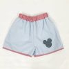 Little Boys (0-2 Years) | * Lulu Bebe Blue Gingham Mickey Mouse Embroidered Shorts Lulu-Bebe Sale Online Lblu