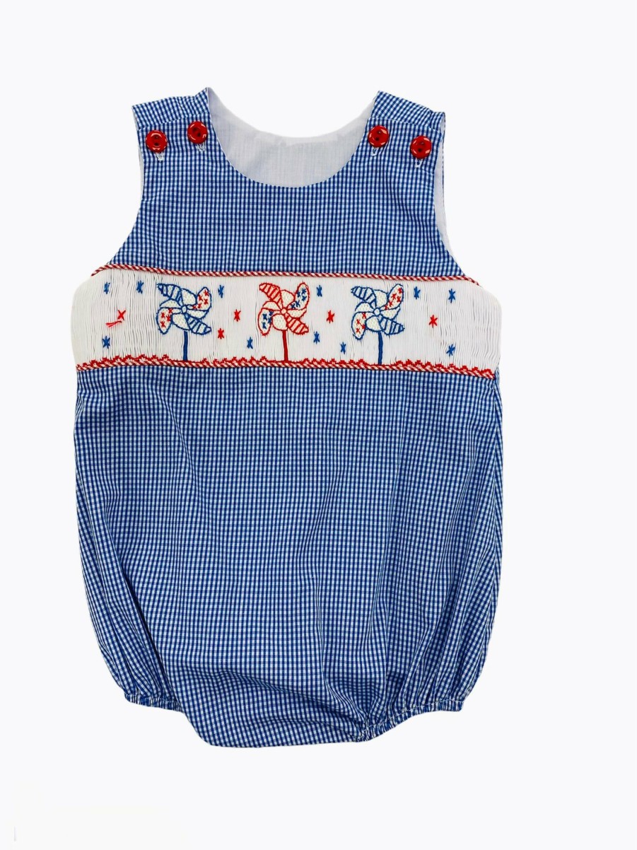 Little Boys (0-2 Years) | * Cam Pinwheel Smocked Blue Boy Bubble Lulu-Bebe Special Royl