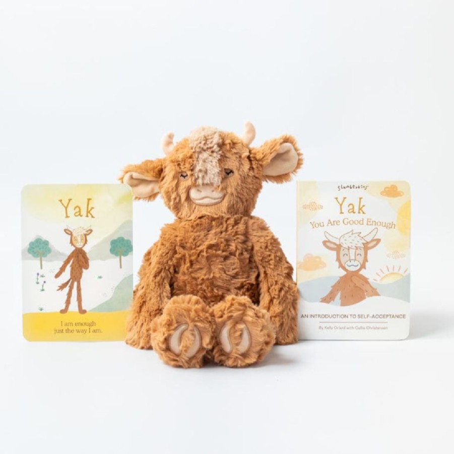 Toys | * Yak Silken With Book Slumberkins Outlet Orng