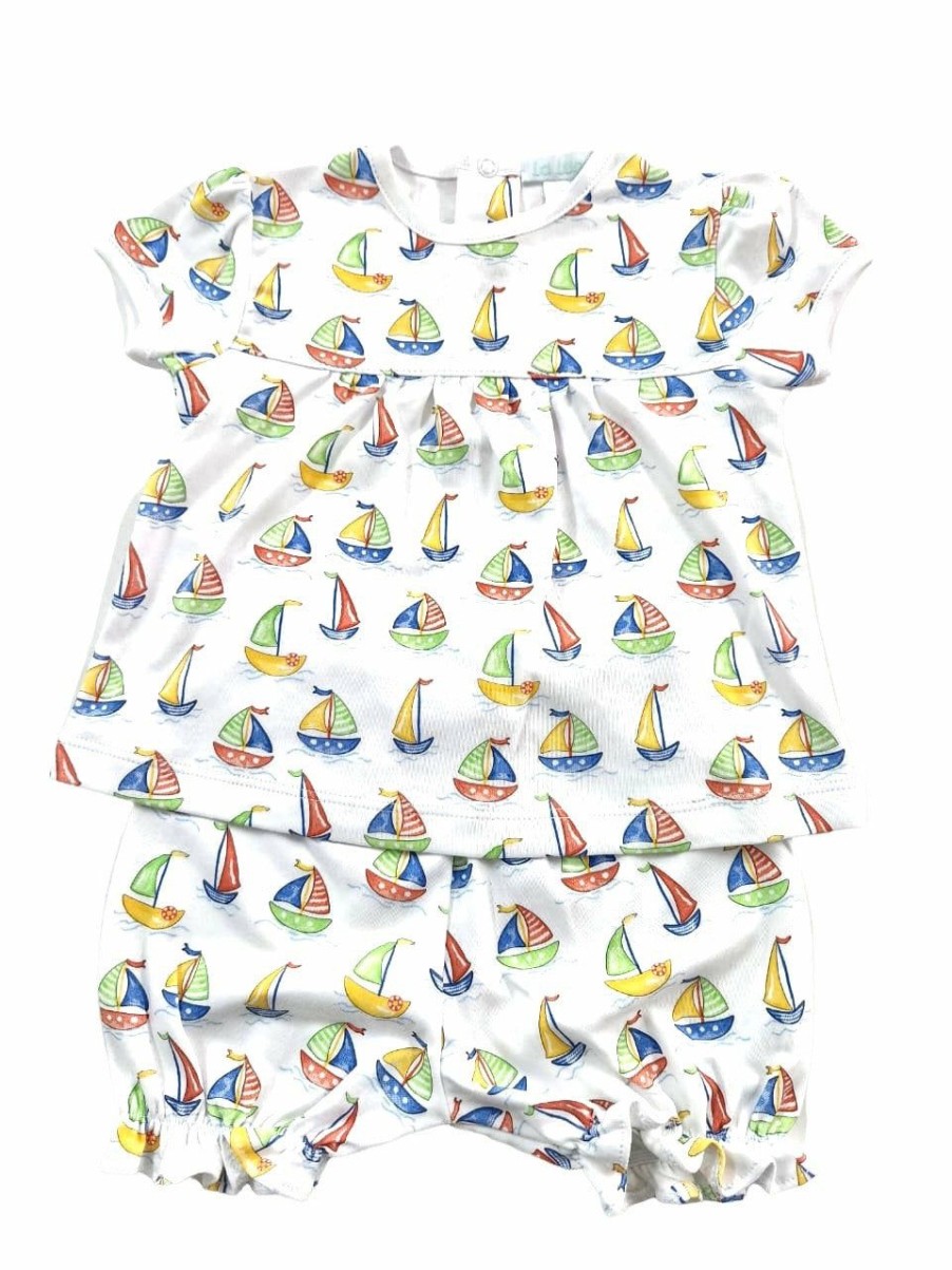 Little Girls (0-2 Years) | * La Luna Sailboat Bloomer Set Wholesale Wmul