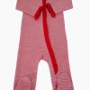 Little Girls (0-2 Years) | * La Luna Stripe Ruffle Footie Pajama Special Red